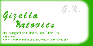 gizella matovics business card